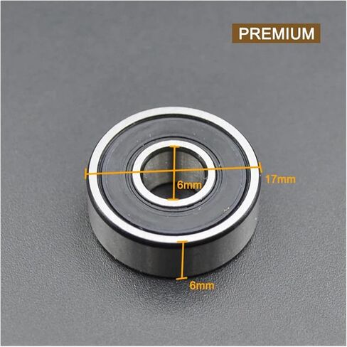 10pcs/100pcs 606ZZ 6 * 17 * 6mm Deep Groove Ball Bearing 606 2Z ZZ 2RS DDU 6mm Bore Chrome Steel Miniature Bearings(606 ZZ Premium,100Pcs) in Saudi Arabia