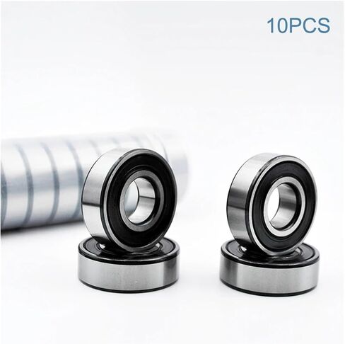 2/10pcs 6202 2RS ZZ 15 * 35 * 11mm 2z DDU 6202zz القطر الداخلي 15 مم من محامل كروم الأخدود العميقة (6202 2RS العادية ، 10pcs) in Kuwait
