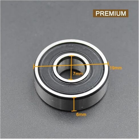 10pcs ABEC 5 608 606 607 609 625 626 627 628 2RS Bearings Bore 5mm 6mm 7mm 8mm 9mm Roller Wheel Lubricated Sealed Bearing(607-2RS 7x19x6mm) in Saudi Arabia