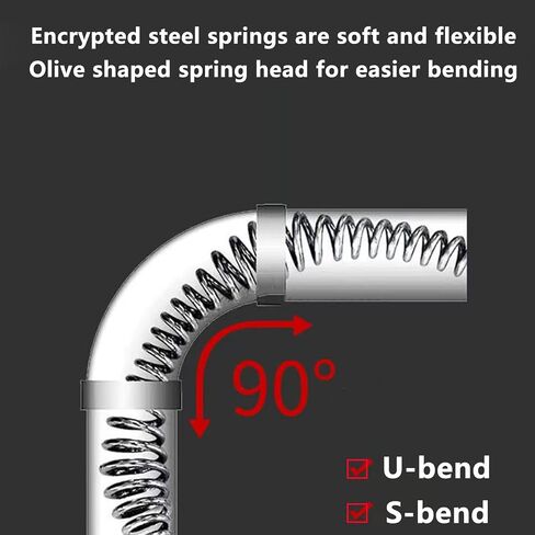 Drain Snake, Spring Drain Clog Remover with Electric Drill Connector, Durable Metal Hair Snake Tool Drain Opener for Sewer Kitchen Sink Bathroom Clogged Unblocker,1 Pcs 118.1 Inch 9.8 FT in Saudi Arabia