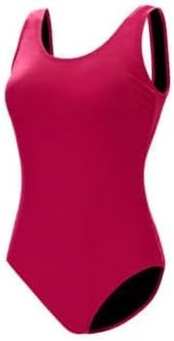 Dolfin Aquashape Women's One Piece Swimsuit - Solid Moderate Cut Athletic Scoop Back Lap Suit in Saudi Arabia