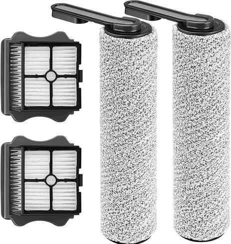 Floor One S5 Roller Brush Presshing and Vacuum Filter Kit متوافق مع Floor Tineco One S5/S5 Pro 2/Ifloor 5 Breeze Cordless Wet Dry Pression ، 2 brush brush ، 2 filters 【not fit S5 combo】 in Saudi Arabia