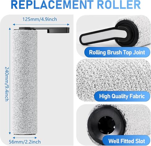 Floor One S5 Roller Brush Presshing and Vacuum Filter Kit متوافق مع Floor Tineco One S5/S5 Pro 2/Ifloor 5 Breeze Cordless Wet Dry Pression ، 2 brush brush ، 2 filters 【not fit S5 combo】 in Saudi Arabia