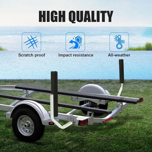 Ecotric 24 "-36" دليل مقطورة القوارب العالمي على مقطورة التصميم القابلة للتعديل Pontoon Bunk Board دليل متوافق مع مقطورة القوارب العائمة على طراز بطابقين مع صندوق أو قناة أو إطارات L-beam in Saudi Arabia