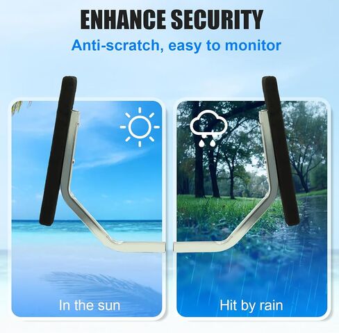 Ecotric 24 "-36" دليل مقطورة القوارب العالمي على مقطورة التصميم القابلة للتعديل Pontoon Bunk Board دليل متوافق مع مقطورة القوارب العائمة على طراز بطابقين مع صندوق أو قناة أو إطارات L-beam in Saudi Arabia