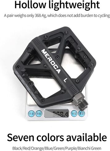 MEROCA Mountain Bike Nylon Pedals, Mountain Bike Pedals, Non-Slip Lightweight Nylon Fiber Bicycle Pedals in Kuwait
