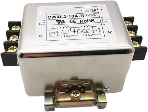 Guide Rail + Terminal Block Power Filter CW4L2-10A-R Single Phase 220V 10A in Saudi Arabia