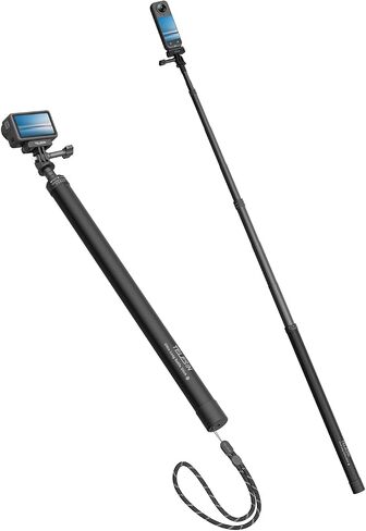 Long Selfie Stick Pole (106"), TELESIN G2 Extension Carbon Fiber Waterproof Dive Monopod for GoPro Max Go Pro Hero 12 11 10 9 8 7, Insta360 X2 X3 GO 3, DJI Action 3 4 Bike Motorcycle Accessories in Kuwait