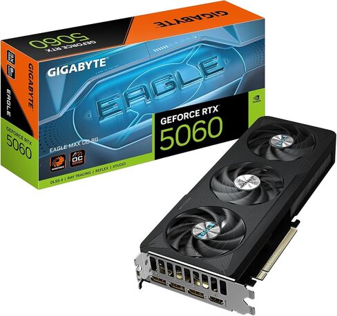GIGABYTE GeForce RTX 4060 Eagle OC 8G Graphics Card, 3X WINDFORCE Fans, 8GB 128-bit GDDR6, GV-N4060EAGLE OC-8GD Video Card in Kuwait