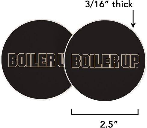 Desert Cactus Purdue University Car Accessories PU Boilermakers Absorbent Sandstone Cup Coasters Licensed Product Set of 2 (Design A) in Kuwait