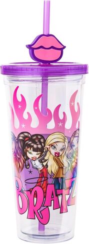 Silver Buffalo Sanrio Hello Kitty and Friends Keroppi Plastic Cold Cup with Lid and Straw Topper, 24 Ounces in Saudi Arabia