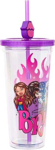Silver Buffalo Sanrio Hello Kitty and Friends Keroppi Plastic Cold Cup with Lid and Straw Topper, 24 Ounces in Saudi Arabia