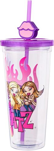 Silver Buffalo Sanrio Hello Kitty and Friends Keroppi Plastic Cold Cup with Lid and Straw Topper, 24 Ounces in Saudi Arabia