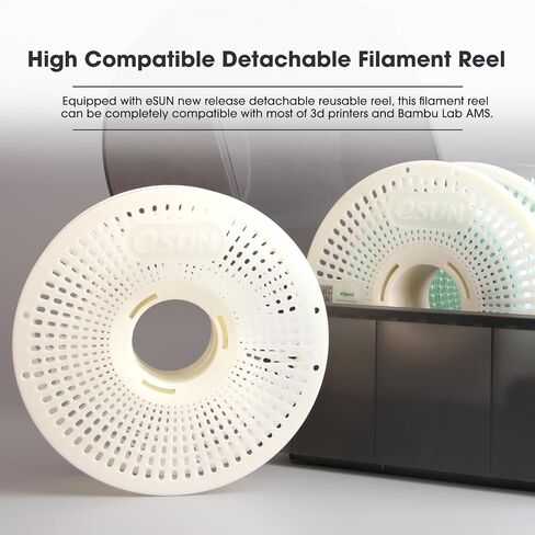 eSUN Upgraded eSpool+ Reusable and Detachable Refilament Reel, ABS Hollow Filament Holder, Easy-to-use Replacement Storage Spool, 1 Pack, 200x 67.2mm in Saudi Arabia