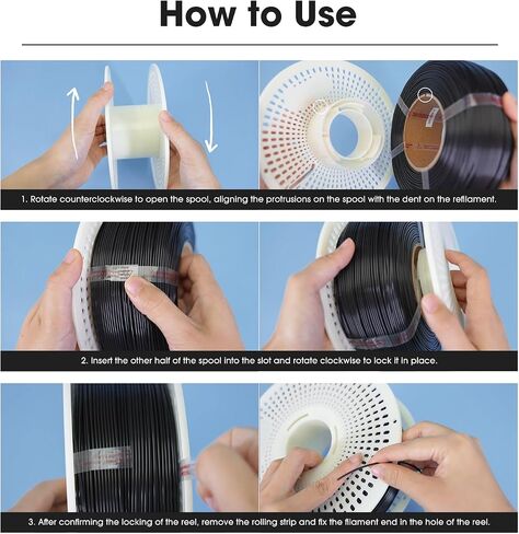 eSUN Upgraded eSpool+ Reusable and Detachable Refilament Reel, ABS Hollow Filament Holder, Easy-to-use Replacement Storage Spool, 1 Pack, 200x 67.2mm in Saudi Arabia