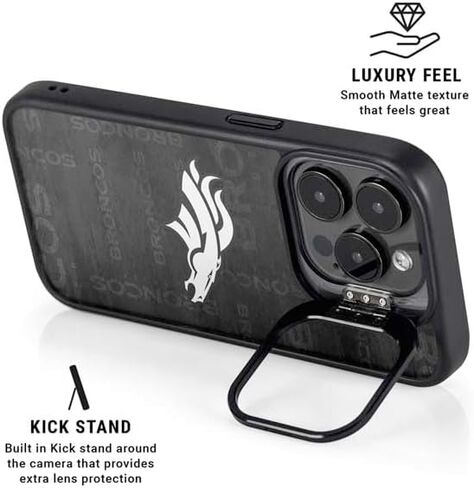 Skinit Kickstand Phone Case Compatible with iPhone 14 Pro Max - Officially Licensed NFL Denver Broncos Retro Logo Design in Saudi Arabia