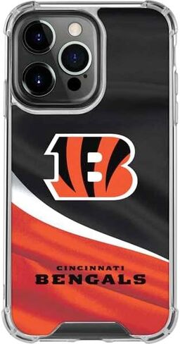 Skinit Clear Phone Case Compatible with iPhone 16 Pro Max - Officially Licensed NFL Cincinnati Bengals Design in Saudi Arabia