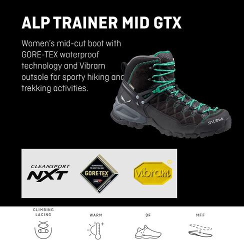 Salewa Men's MS ALP Trainer MID GTX Trekking & Hiking Boots, Black, 11 in Saudi Arabia