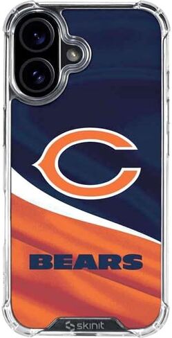 حالة Skinit Clear Phone Case متوافقة مع iPhone 16 Plus - تصميم NFL Chicago Bears المرخص رسميًا in Saudi Arabia