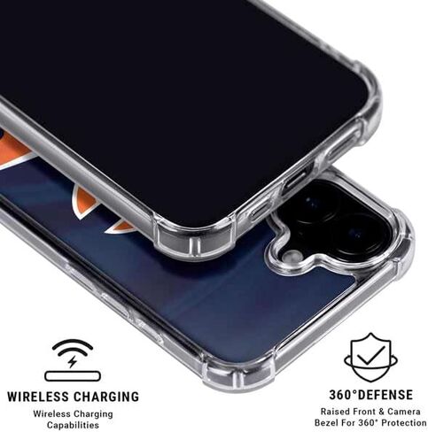 حالة Skinit Clear Phone Case متوافقة مع iPhone 16 Plus - تصميم NFL Chicago Bears المرخص رسميًا in Saudi Arabia