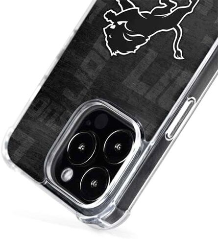 Skinit Phone Case Compatible with MagSafe iPhone 15 Pro Max - Officially Licensed NFL Detroit Lions Black & White Design in Saudi Arabia