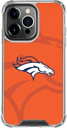 Skinit Clear Phone Case Compatible with iPhone 15 Pro Max - Officially Licensed NFL Denver Broncos Double Vision Design in Saudi Arabia