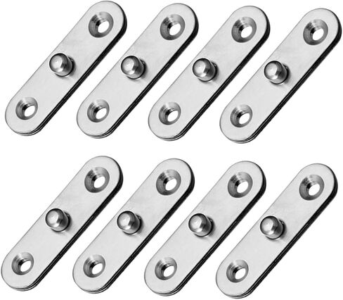 Homoyooio 12pcs door door pivot مفصلات مفصلات باب خزانة من الفولاذ المقاوم للصدأ القابلة للدوران مفصلات تصميم مزدوج الدعم لتحسين الاستقرار والتشطيب الجمالي النظيف in Saudi Arabia
