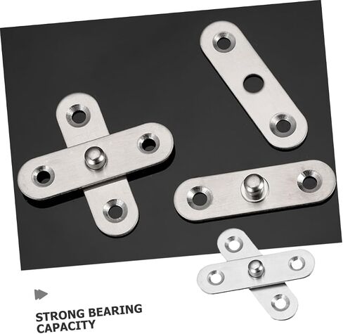 Homoyooio 12pcs door door pivot مفصلات مفصلات باب خزانة من الفولاذ المقاوم للصدأ القابلة للدوران مفصلات تصميم مزدوج الدعم لتحسين الاستقرار والتشطيب الجمالي النظيف in Saudi Arabia