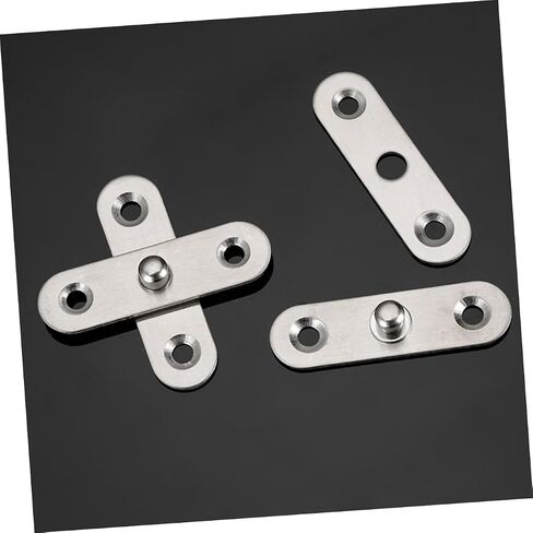 Homoyooio 12pcs door door pivot مفصلات مفصلات باب خزانة من الفولاذ المقاوم للصدأ القابلة للدوران مفصلات تصميم مزدوج الدعم لتحسين الاستقرار والتشطيب الجمالي النظيف in Saudi Arabia