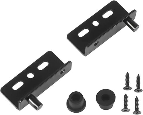 2 Pack Pivot Hinge Set for Wooden Doors Furniture Hardware Accessories(Black) in Saudi Arabia