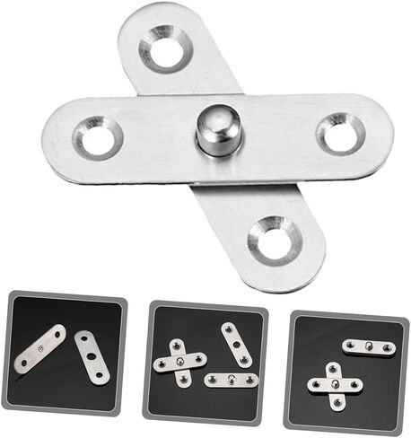 Homoyooio 12pcs door door pivot مفصلات مفصلات باب خزانة من الفولاذ المقاوم للصدأ القابلة للدوران مفصلات تصميم مزدوج الدعم لتحسين الاستقرار والتشطيب الجمالي النظيف in Saudi Arabia