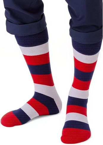 Men's Striped Socks,Cotton Crew Dress Socks in Saudi Arabia