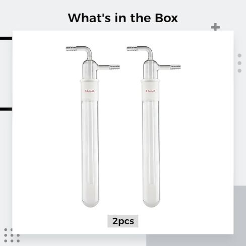 Laboratory Schlenk Tube With Cold Trap, 24/40 Ground Joint, Hand Blown High Borosilicate Glass, Perfect For Vacuum Protection in Kuwait