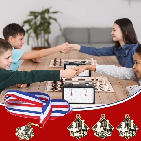 24 Pcs Chess Medals Metal Award Medals with Neck Ribbons Trophy Award Prize Gift for Rewards and Competitions in Saudi Arabia