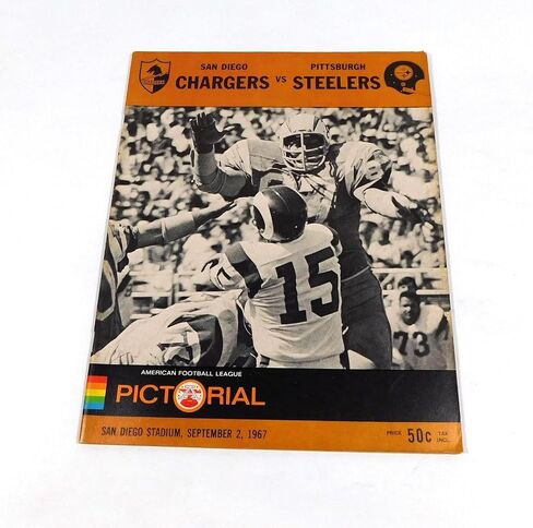 1967 Pittsburgh Steelers في برنامج San Diego Chargers AFL لكرة القدم 9-2-67-برامج اتحاد كرة القدم الأميركي in Saudi Arabia
