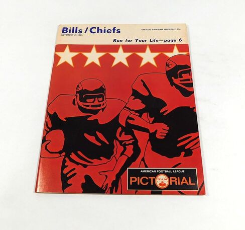 1969 Kansas City Chiefs at Buffalo Bills AFL Football Program 11-2-69 - NFL Programs in Saudi Arabia
