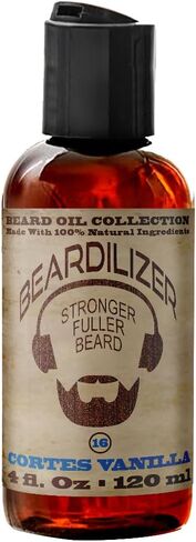 Beardilizer ® Beard Oil Collection - #16 Cortes Vanilla 4 Oz - Made with 100% Natural Ingredients in Saudi Arabia