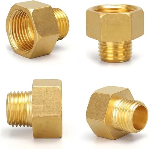 1Pcs Male To Female Thread Brass Pipe Connectors Brass Coupler Adapter Threaded Fitting 1/8" 1/4" 3/8" 1/2"(NW3-1) in Saudi Arabia