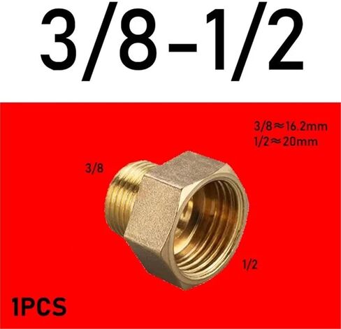 1Pcs Male To Female Thread Brass Pipe Connectors Brass Coupler Adapter Threaded Fitting 1/8" 1/4" 3/8" 1/2"(NW3-1) in Saudi Arabia