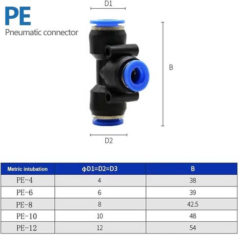 أنبوب موصل أنبوب هواء يركض سريع الضغط في البلاستيك خرطوم 4-12mmpv pe pu py الموصلات 1pcs (Py ، OD 10mm) in Saudi Arabia