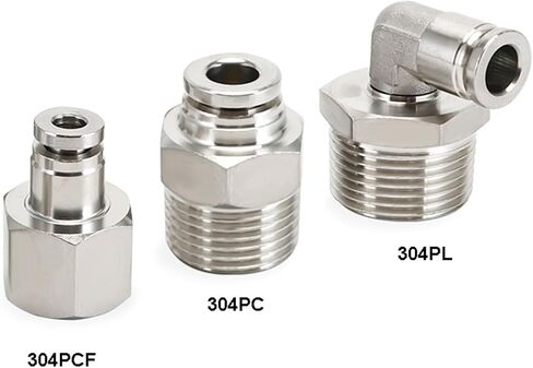 الكمبيوتر الشخصي الخارجي للذكور الهوائية الاقتران السريع 1/8 "1/4" 3/8 "1/2" موصل أنابيب خرطوم القصبة الهوائية 1PCs (6-04،304PL) in Saudi Arabia