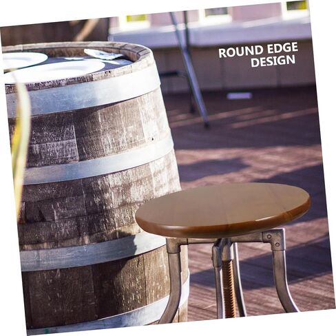 Round Wooden Stool Seat Replacement Retro Rubberwood Panel Round Stool Cover for Restaurant Home Office Wedding Banquet Chair Accessory in Saudi Arabia