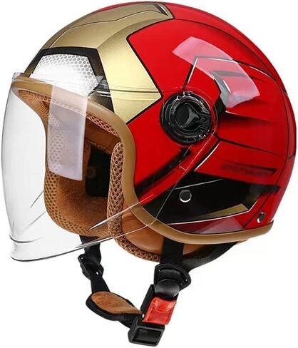 Youth & Kids Gift Retro Electric Motorcycle 3/4 Half Helmet,Toddler Cute 3/4 Open Face Motorcycle Half Helmet,DOT Approved,Boys Girls Go-Kart Dirt-Bike Street Scooter Vespa ATV Helmet in Saudi Arabia