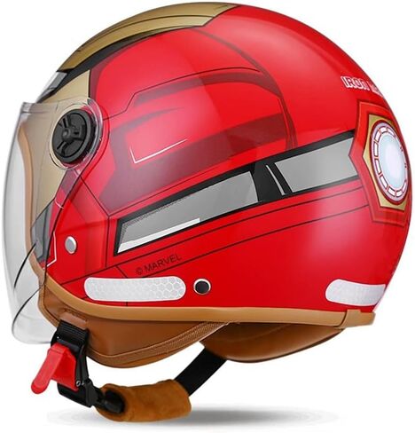 Youth & Kids Gift Retro Electric Motorcycle 3/4 Half Helmet,Toddler Cute 3/4 Open Face Motorcycle Half Helmet,DOT Approved,Boys Girls Go-Kart Dirt-Bike Street Scooter Vespa ATV Helmet in Saudi Arabia