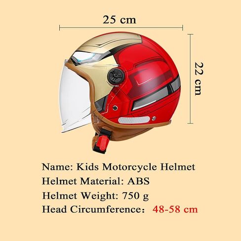 Youth & Kids Gift Retro Electric Motorcycle 3/4 Half Helmet,Toddler Cute 3/4 Open Face Motorcycle Half Helmet,DOT Approved,Boys Girls Go-Kart Dirt-Bike Street Scooter Vespa ATV Helmet in Saudi Arabia