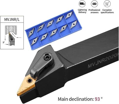 1pc MVJNR2020K16 MVJNR1616K16 MVJNR2525M16 External Turning Tool Holder VNMG Carbide Inserts MVJNR Tools Set(VNMG160404-MS KT930S,MVJNR3232P16) in Saudi Arabia