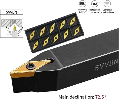 SVVBN1212H11 SVVBN1616H11 SVVBN2525M16 External Turning Tool Holder VBMT Carbide Insert Machining Cutter Toolholders(VBMT160408-MV KT930,SVVBN1616H16) in Saudi Arabia