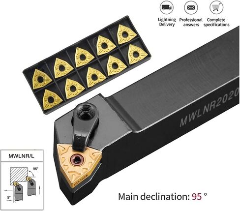 1pc MWLNR2020 MWLNR1616 MWLNR2525 External Turning Tool Holder WNMG0804 Carbide Inserts Lathe Bar CNC Cutting Tools Set(WNMG080408-TM JC700,MWLNL2020K08) in Saudi Arabia