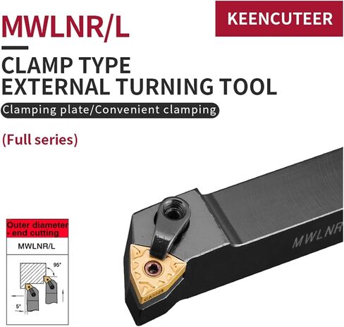 1pc MWLNR2020 MWLNR1616 MWLNR2525 External Turning Tool Holder WNMG0804 Carbide Inserts Lathe Bar CNC Cutting Tools Set(WNMG080408-TM JC700,MWLNL2020K08) in Saudi Arabia