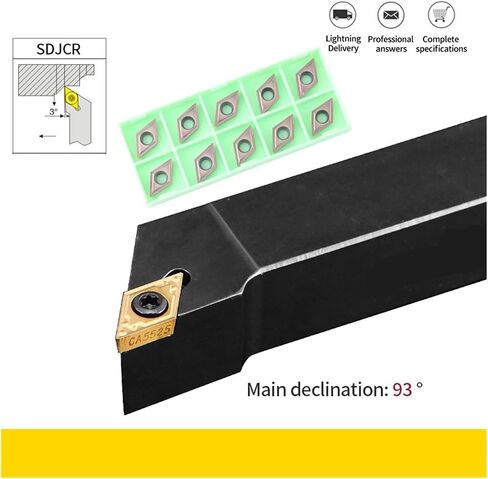 1PC SDJCR12112H11 SDJCR1616H11 SDJCR2020K11 حامل أداة التحول الخارجي DCMT11 Carbide إدراج شريط المخرطة (بدون إدراج ، SDJCR3232P11) in Saudi Arabia